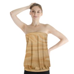 Light Wooden Texture, Wooden Light Brown Background Strapless Top by nateshop