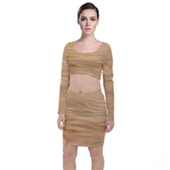 Light Wooden Texture, Wooden Light Brown Background Top And Skirt Sets by nateshop