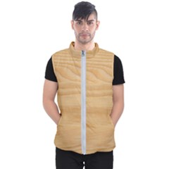 Light Wooden Texture, Wooden Light Brown Background Men s Puffer Vest by nateshop