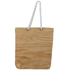 Light Wooden Texture, Wooden Light Brown Background Full Print Rope Handle Tote (large) by nateshop