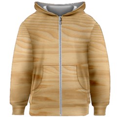 Light Wooden Texture, Wooden Light Brown Background Kids  Zipper Hoodie Without Drawstring by nateshop