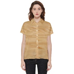 Light Wooden Texture, Wooden Light Brown Background Short Sleeve Pocket Shirt by nateshop