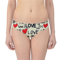 Love Abstract Background Love Textures Hipster Bikini Bottoms by nateshop