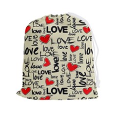 Love Abstract Background Love Textures Drawstring Pouch (2xl)