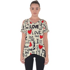 Love Abstract Background Love Textures Cut Out Side Drop T-shirt by nateshop