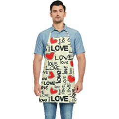 Love Abstract Background Love Textures Kitchen Apron by nateshop