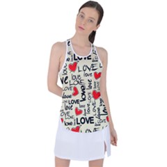 Love Abstract Background Love Textures Racer Back Mesh Tank Top by nateshop