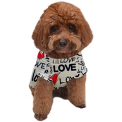 Love Abstract Background Love Textures Dog T-shirt by nateshop