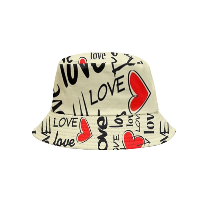 Love Abstract Background Love Textures Inside Out Bucket Hat (Kids)