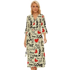 Love Abstract Background Love Textures Midsummer Wrap Dress by nateshop