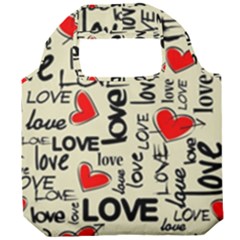 Love Abstract Background Love Textures Foldable Grocery Recycle Bag by nateshop