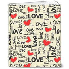 Love Abstract Background Love Textures 8  X 10  Softcover Notebook by nateshop