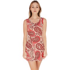 Paisley Red Ornament Texture Bodycon Dress by nateshop