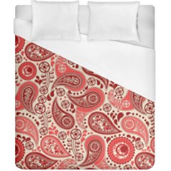 Paisley Red Ornament Texture Duvet Cover (california King Size)