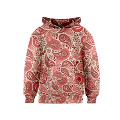 Paisley Red Ornament Texture Kids  Pullover Hoodie