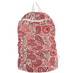 Paisley Red Ornament Texture Foldable Lightweight Backpack by nateshop