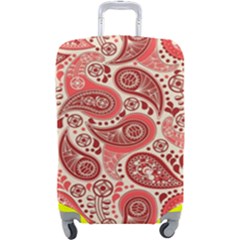 Paisley Red Ornament Texture Luggage Cover (large) by nateshop