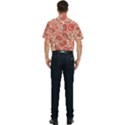 Paisley Red Ornament Texture Men s Short Sleeve Pocket Shirt  View2