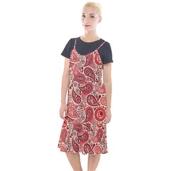 Paisley Red Ornament Texture Camis Fishtail Dress by nateshop