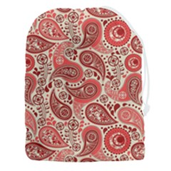 Paisley Red Ornament Texture Drawstring Pouch (3xl) by nateshop