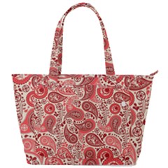 Paisley Red Ornament Texture Back Pocket Shoulder Bag  by nateshop