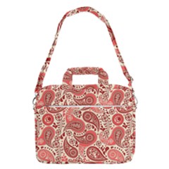 Paisley Red Ornament Texture Macbook Pro 13  Shoulder Laptop Bag  by nateshop