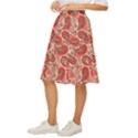 Paisley Red Ornament Texture Classic Short Skirt View2