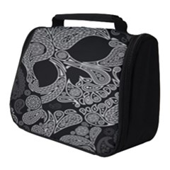 Paisley Skull, Abstract Art Full Print Travel Pouch (small) by nateshop