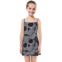 Paisley Skull, Abstract Art Kids  Summer Sun Dress by nateshop