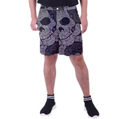 Paisley Skull, Abstract Art Men s Pocket Shorts by nateshop