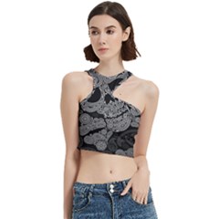 Paisley Skull, Abstract Art Cut Out Top by nateshop