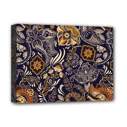 Paisley Texture, Floral Ornament Texture Deluxe Canvas 16  X 12  (stretched)  by nateshop