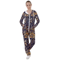 Paisley Texture, Floral Ornament Texture Women s Tracksuit by nateshop