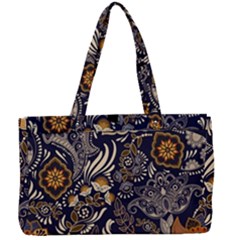 Paisley Texture, Floral Ornament Texture Canvas Work Bag by nateshop