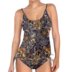 Paisley Texture, Floral Ornament Texture Tankini Set by nateshop