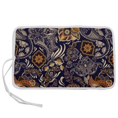 Paisley Texture, Floral Ornament Texture Pen Storage Case (l) by nateshop