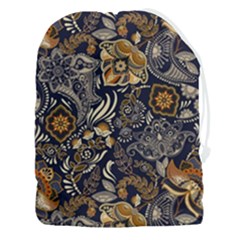 Paisley Texture, Floral Ornament Texture Drawstring Pouch (3xl) by nateshop