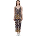 Paisley Texture, Floral Ornament Texture V-Neck Camisole Jumpsuit View1