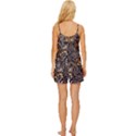 Paisley Texture, Floral Ornament Texture Satin Pajama Short Set View4