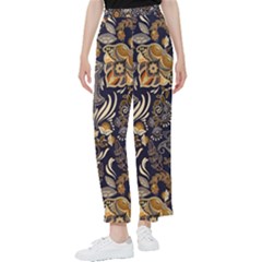 Paisley Texture, Floral Ornament Texture Women s Pants  by nateshop