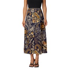 Paisley Texture, Floral Ornament Texture Classic Midi Chiffon Skirt by nateshop