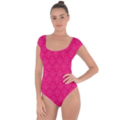 Pink Pattern, Abstract, Background, Bright Short Sleeve Leotard  by nateshop