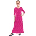 Pink Pattern, Abstract, Background, Bright Kids  Quarter Sleeve Maxi Dress View1