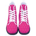 Pink Pattern, Abstract, Background, Bright Men s High-Top Canvas Sneakers View1