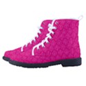 Pink Pattern, Abstract, Background, Bright Men s High-Top Canvas Sneakers View2