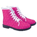 Pink Pattern, Abstract, Background, Bright Men s High-Top Canvas Sneakers View3