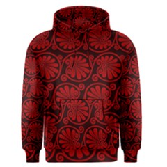 Red Floral Pattern Floral Greek Ornaments Men s Core Hoodie by nateshop