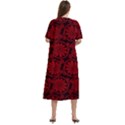 Red Floral Pattern Floral Greek Ornaments Women s Cotton Short Sleeve Nightgown View4