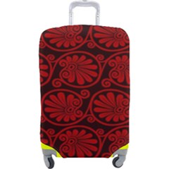 Red Floral Pattern Floral Greek Ornaments Luggage Cover (large) by nateshop