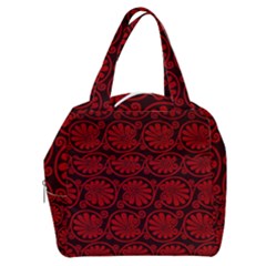 Red Floral Pattern Floral Greek Ornaments Boxy Hand Bag by nateshop